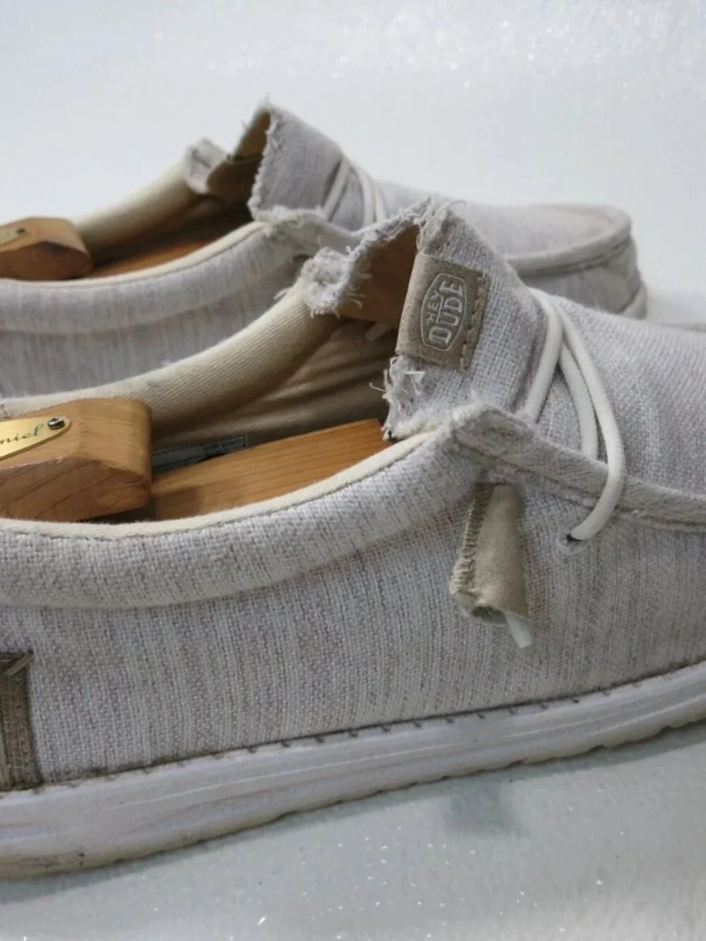 Hey Dude Rubber Beige Comfort Boat Deck Men's Casual Footwear Shoe Loafers 10 43
